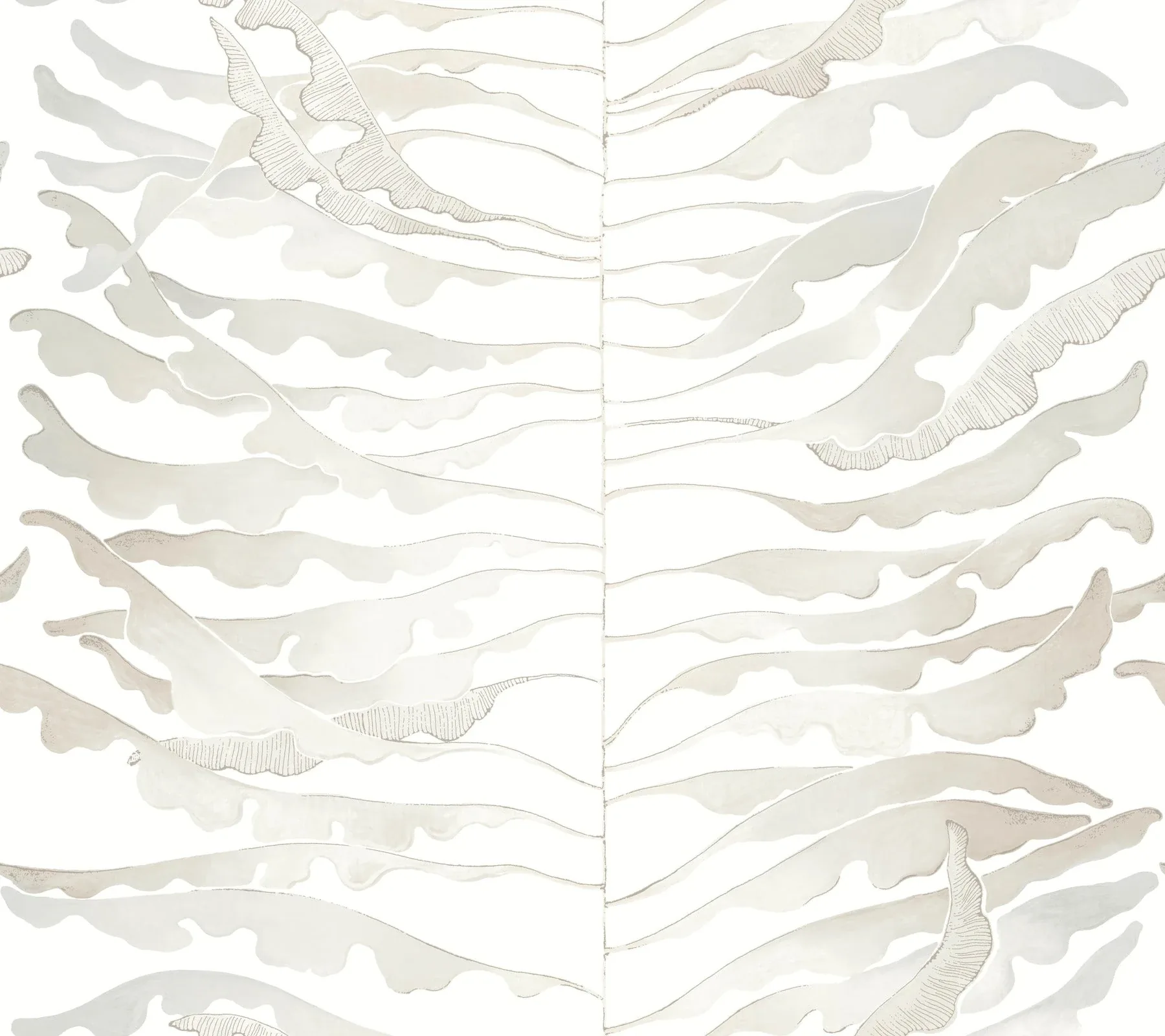 FM1044 | Leaf Column Neutral Wallpaper