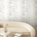 York Wallcoverings Leaf Column Neutral Wallpaper - SKU FM1044