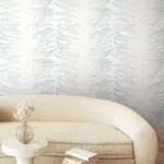 York Wallcoverings Leaf Column Spa Blue Wallpaper - SKU FM1046