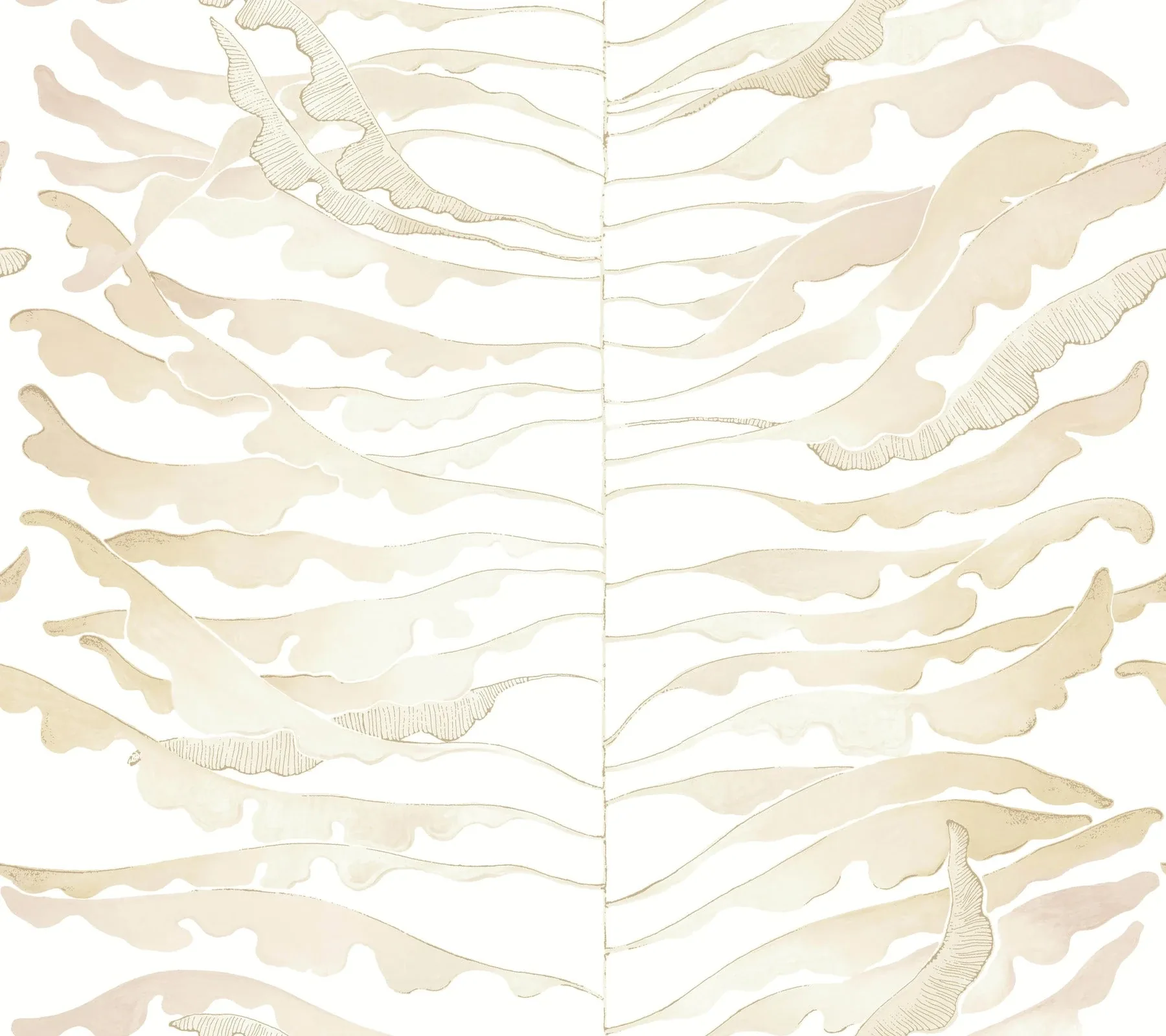 FM1041 | Leaf Column Taupe Wallpaper