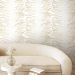 York Wallcoverings Leaf Column Taupe Wallpaper - SKU FM1041