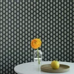 York Wallcoverings Leaf Pendant Black Wallpaper - SKU GR5965