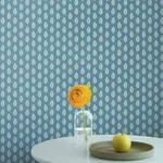 York Wallcoverings Leaf Pendant Blue Wallpaper - SKU GR5963