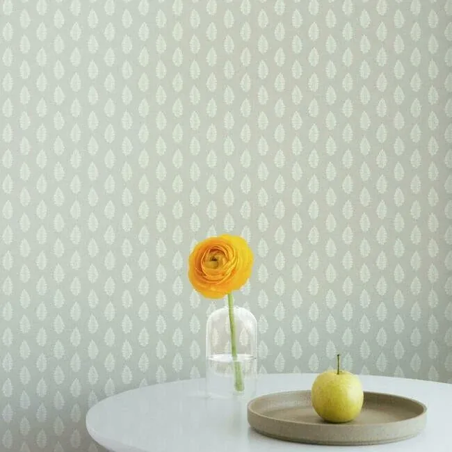York Wallcoverings Leaf Pendant Grey Wallpaper - SKU GR5962