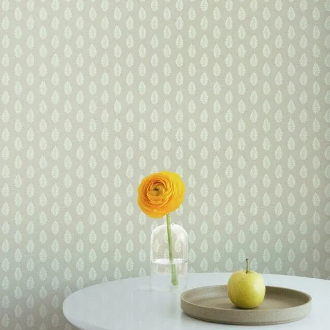 York Wallcoverings Leaf Pendant Linen Wallpaper - SKU GR5964