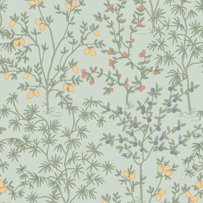 York Wallcoverings Lemon Grove Vintage Duck Egg Peel & Stick Wallpaper - SKU PSW1453RL