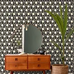 York Wallcoverings Lillian Black Floral Vine Peel & Stick Wallpaper - SKU PSW1581RL