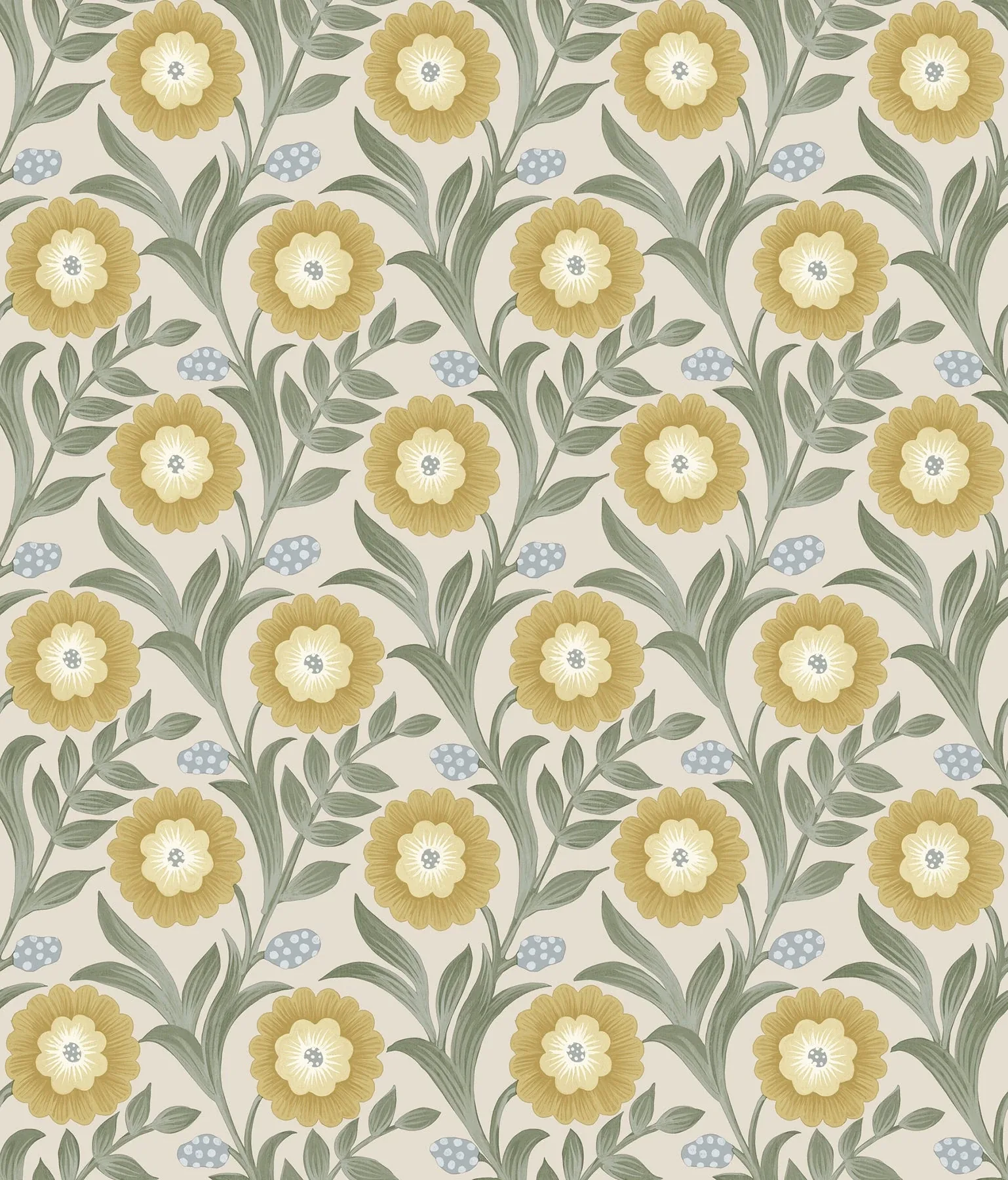 PSW1579RL | Lillian Sage Floral Vine Peel & Stick Wallpaper