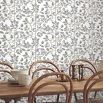 York Wallcoverings Limoncello Toile Black Wallpaper - SKU RT7912