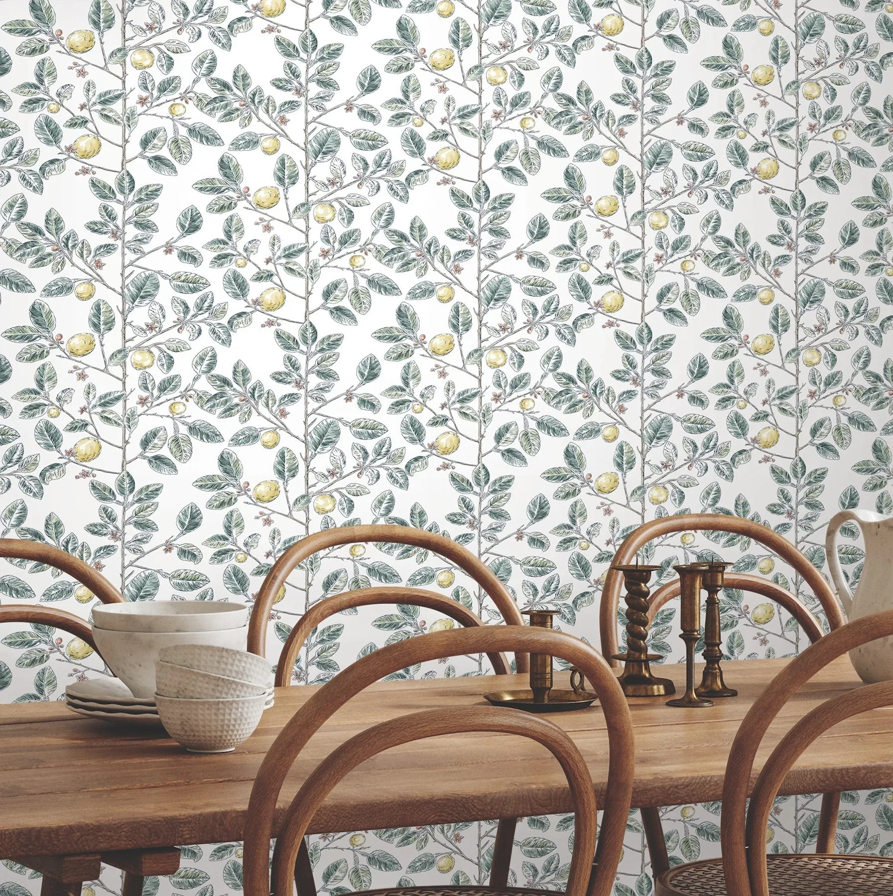 York Wallcoverings Limoncello Toile Forest Wallpaper - SKU RT7914