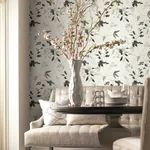 York Wallcoverings Linden Flower Black Wallpaper | Wallpaper Twins York Wallcoverings Linden Flower Black Wallpaper - SKU SO2442