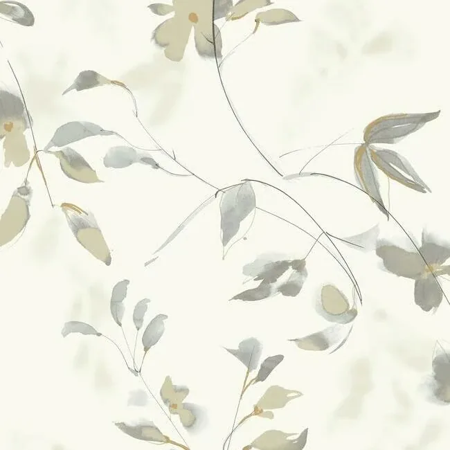 York Wallcoverings Linden Flower Tan Wallpaper - SKU SO2444