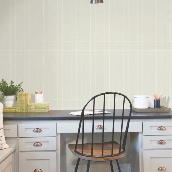 York Wallcoverings Linear Gridwork Beige Wallpaper - SKU PSW1512RL