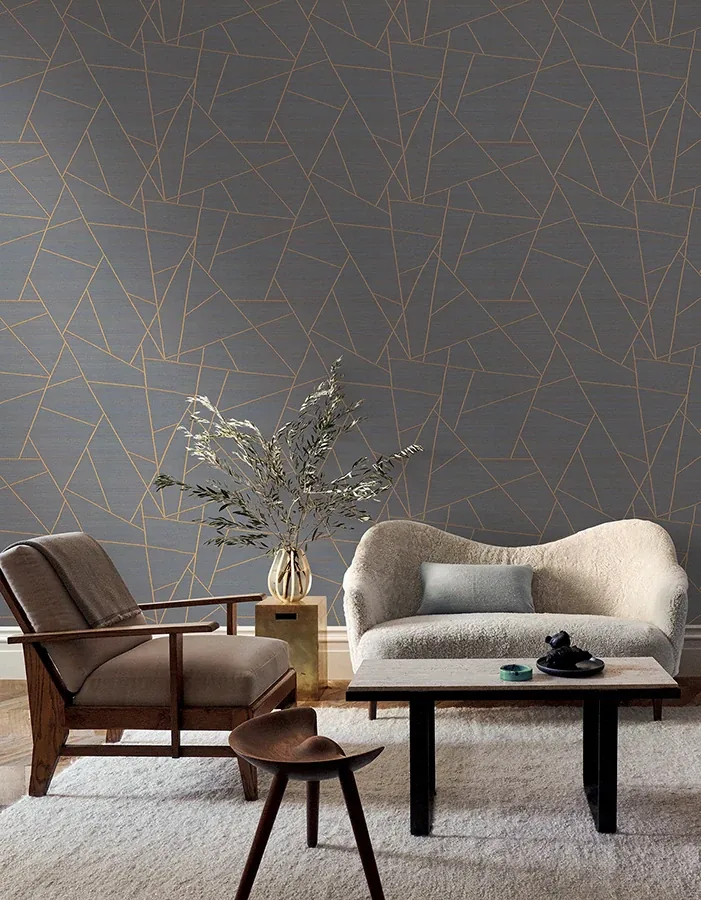 York Wallcoverings Lisle Sapphire Wallpaper - SKU SI6820