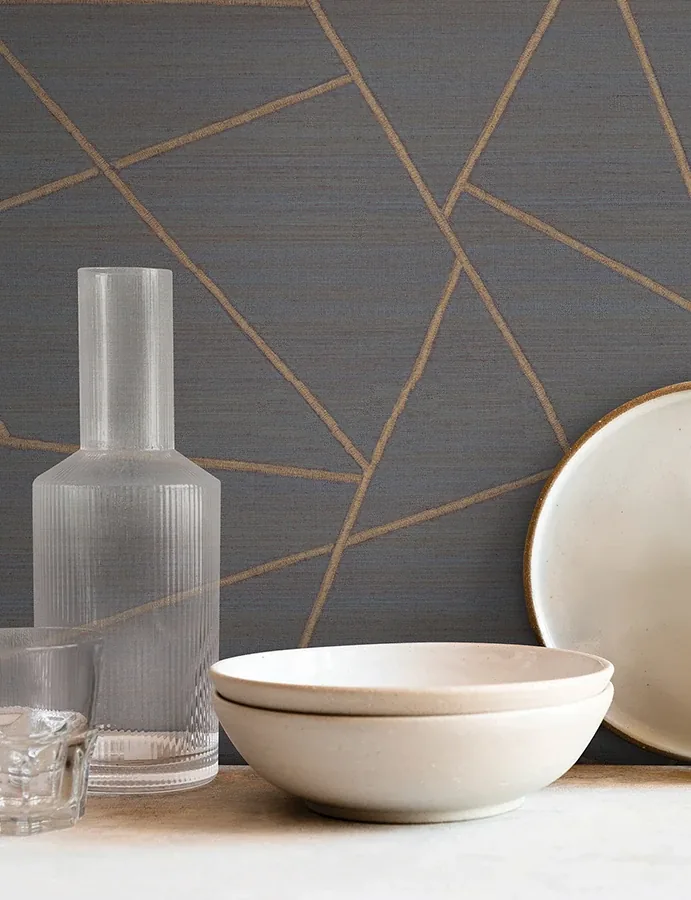 York Wallcoverings Lisle Sapphire Wallpaper - SKU SI6820