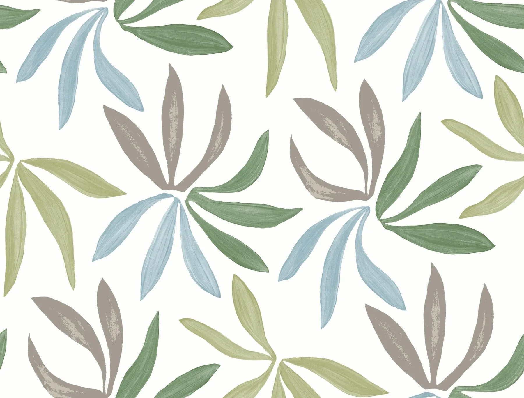 York Wallcoverings Little Garden Alpine & Sky & Silver Wallpaper - SKU ZM2813