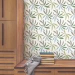 York Wallcoverings Little Garden Alpine & Sky & Silver Wallpaper - SKU ZM2813