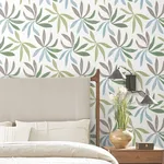 York Wallcoverings Little Garden Alpine & Sky & Silver Wallpaper - SKU ZM2813