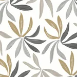 York Wallcoverings Little Garden Graphite & Gold Wallpaper - SKU ZM2816