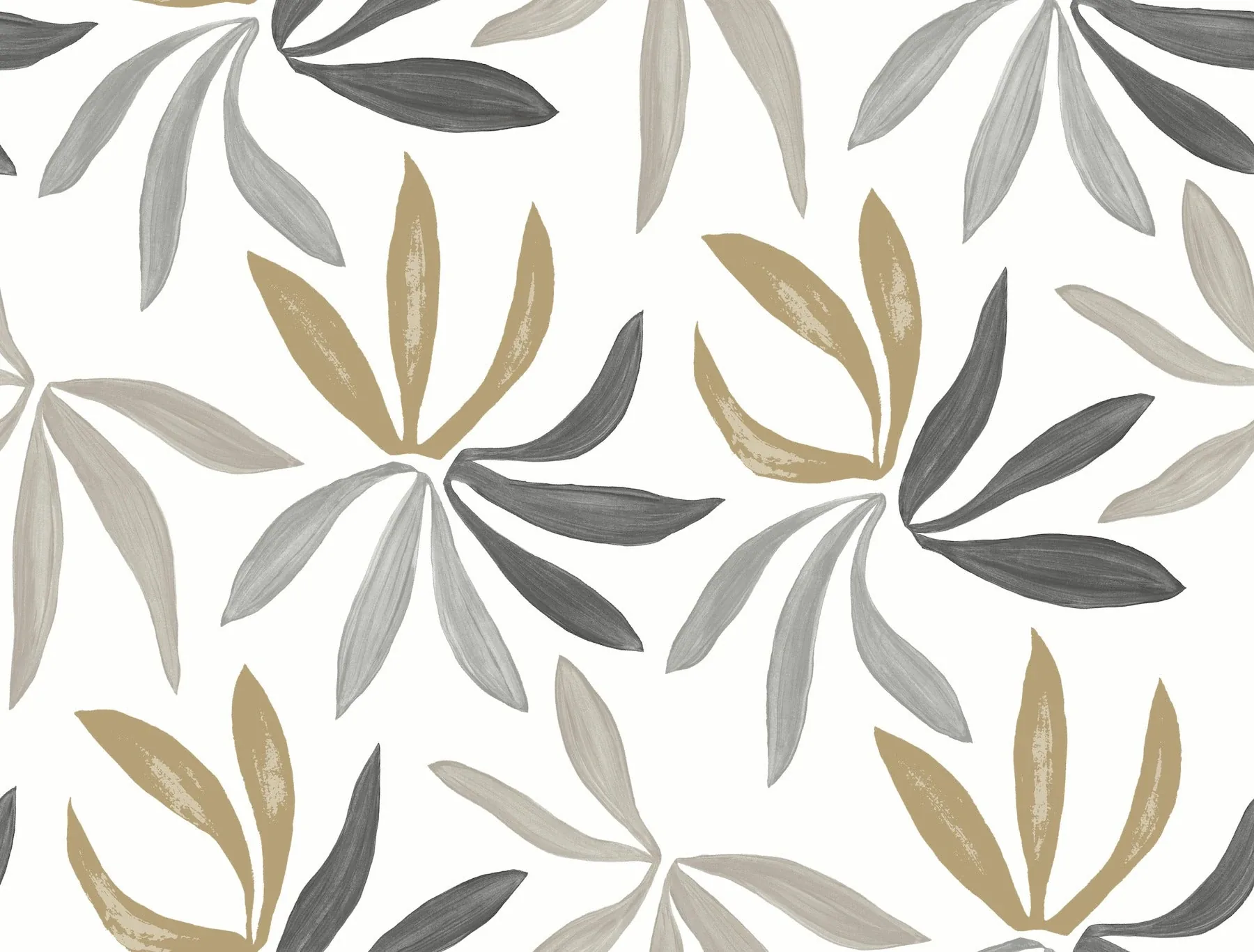 ZM2816 | Little Garden Graphite & Gold Wallpaper
