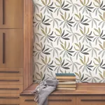 York Wallcoverings Little Garden Graphite & Gold Wallpaper - SKU ZM2816