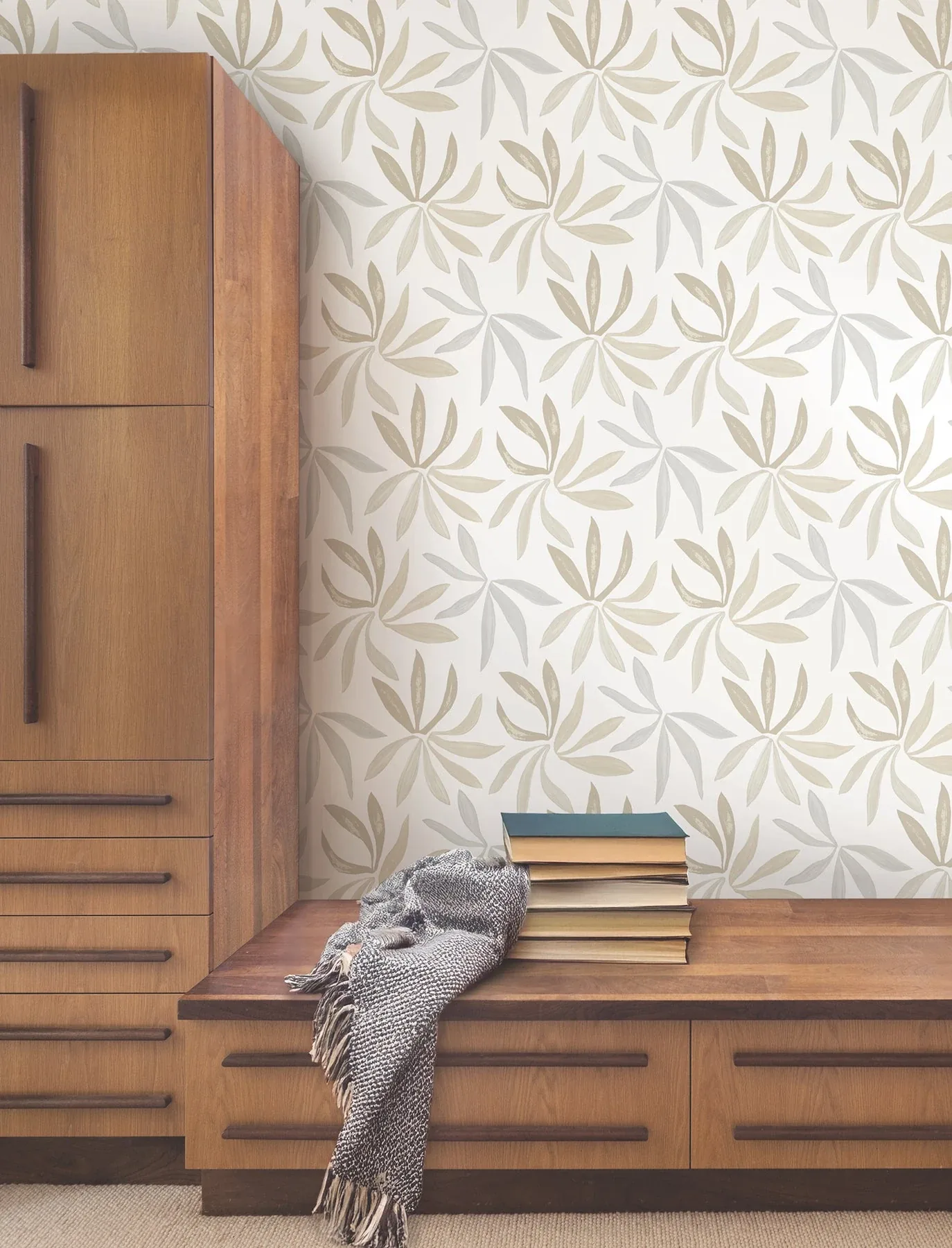 York Wallcoverings Little Garden Neutral & Pearl Wallpaper - SKU ZM2815