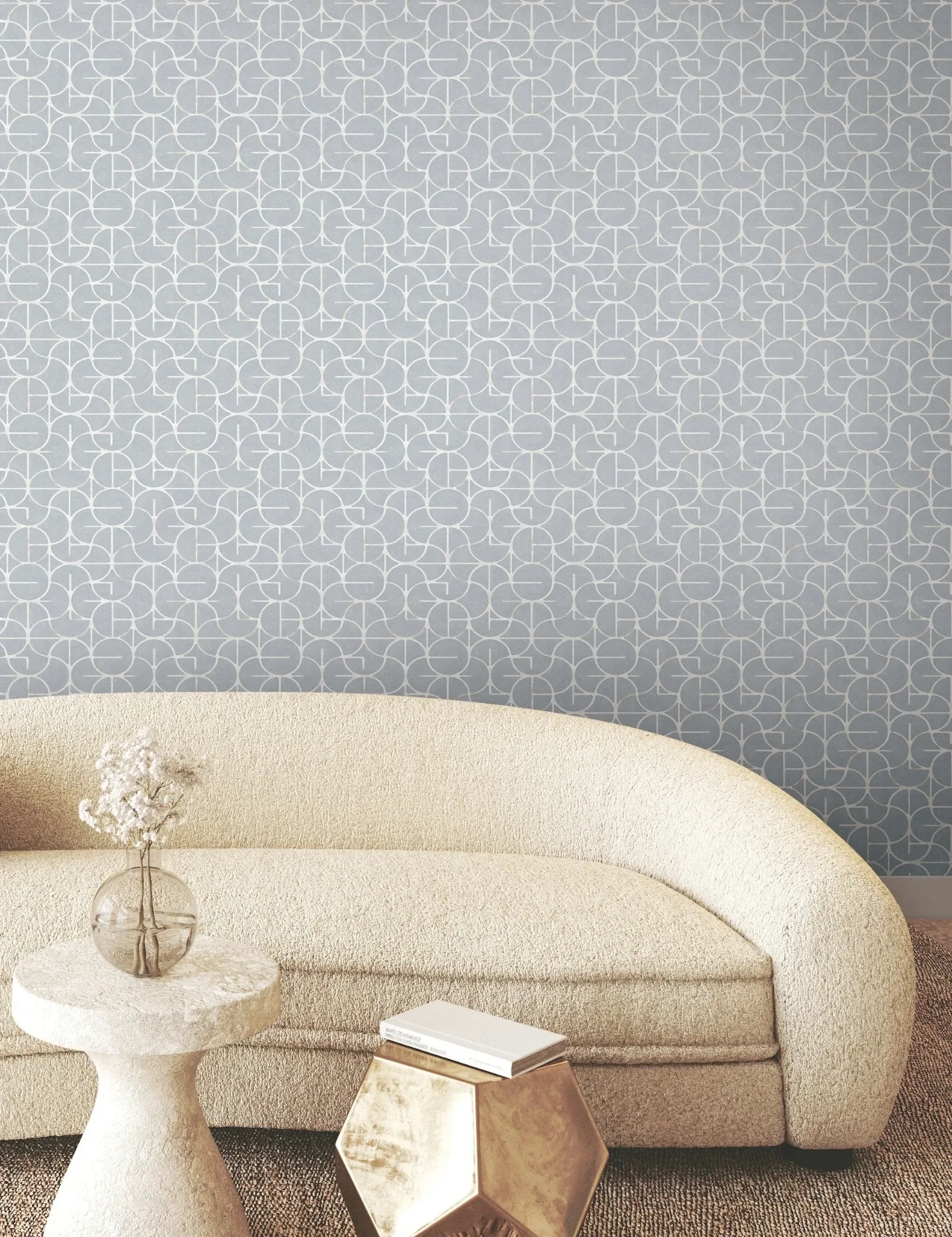 York Wallcoverings Looking Glass Chambray Wallpaper - SKU FM1106