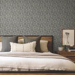 York Wallcoverings Looking Glass Charcoal Wallpaper - SKU FM1104