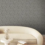 York Wallcoverings Looking Glass Charcoal Wallpaper - SKU FM1104