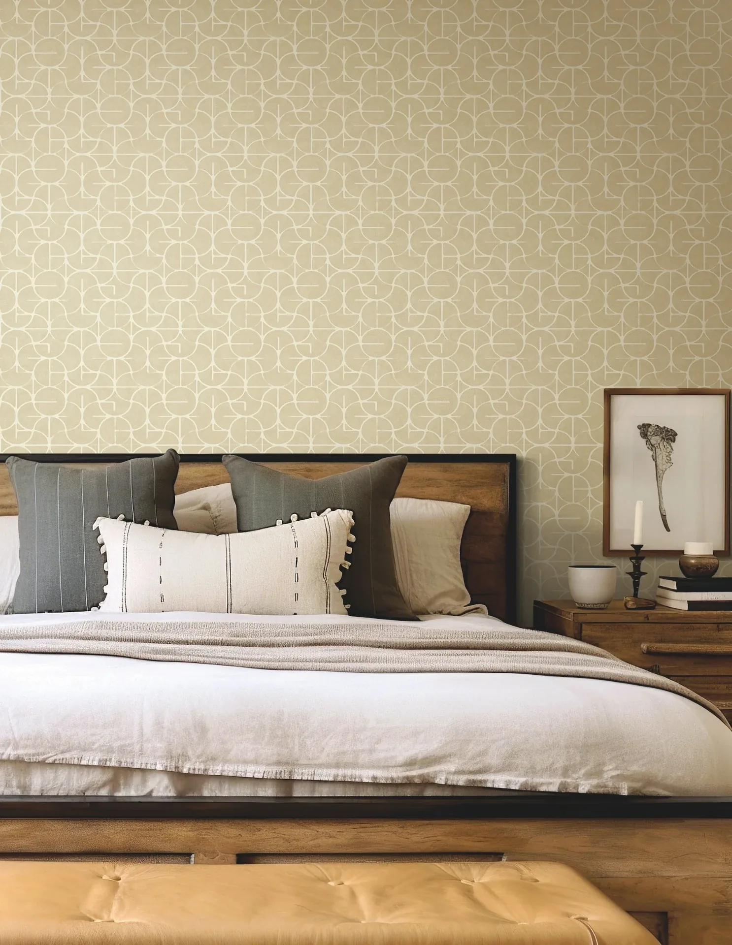 York Wallcoverings Looking Glass Straw Wallpaper - SKU FM1101