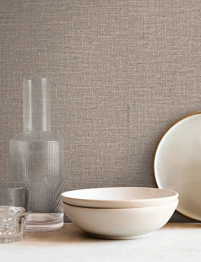 York Wallcoverings Loom Latte Wallpaper - SKU SI26140