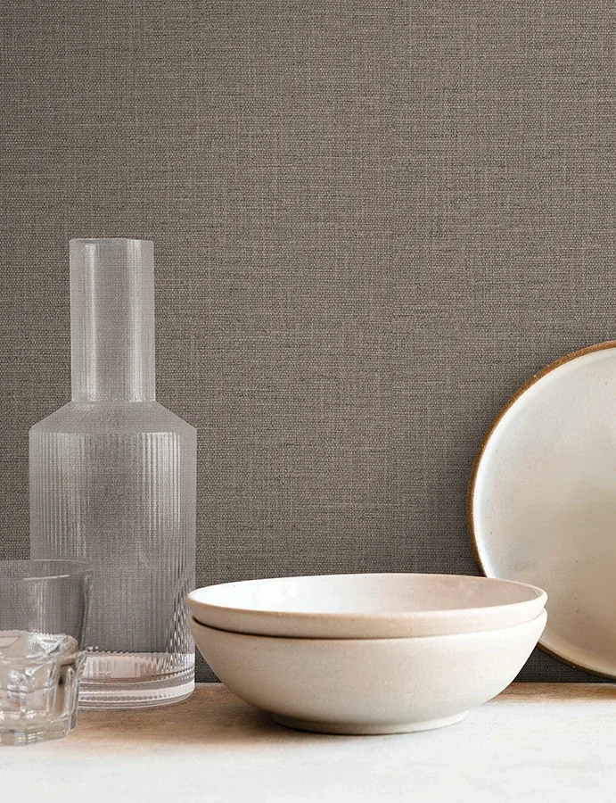 York Wallcoverings Loom Mushroom Wallpaper - SKU SI26157