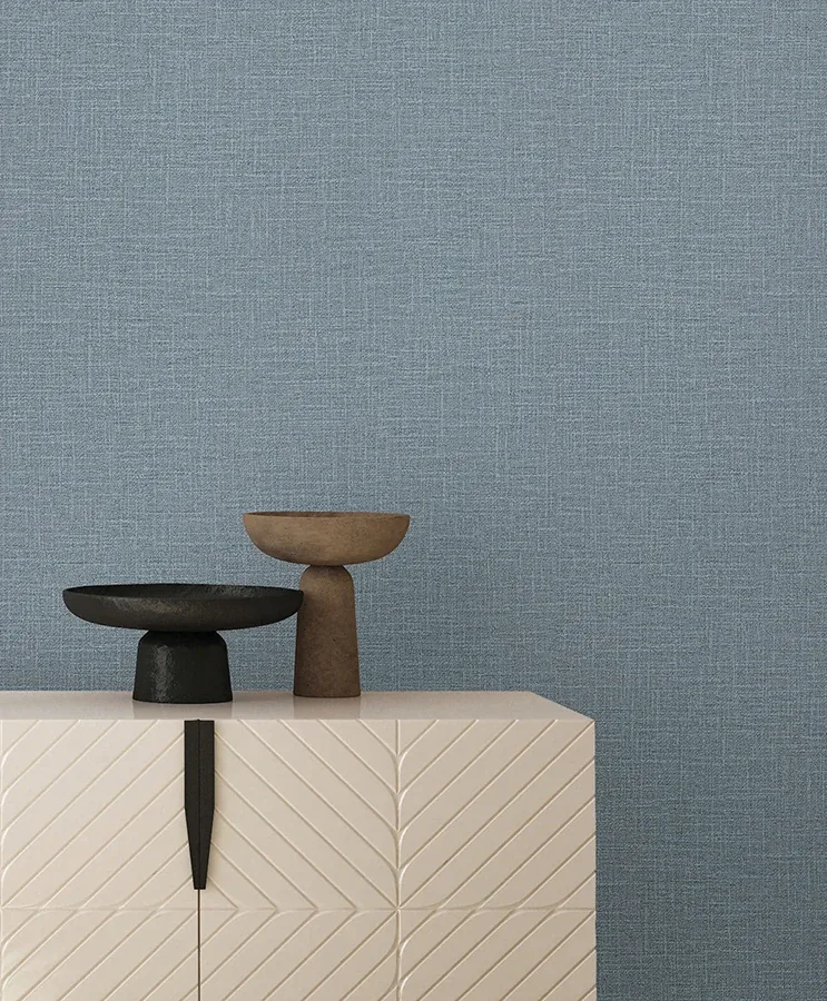 York Wallcoverings Loom Sky Blue Wallpaper - SKU SI26158