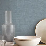 York Wallcoverings Loom Sky Blue Wallpaper - SKU SI26158
