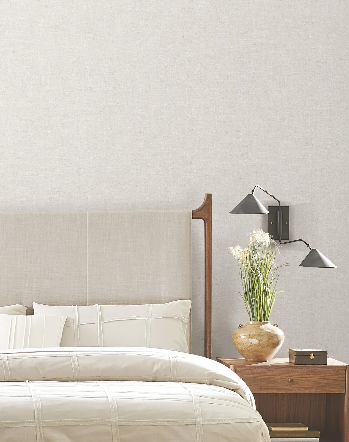 York Wallcoverings Loom White Wallpaper - SKU SI26143