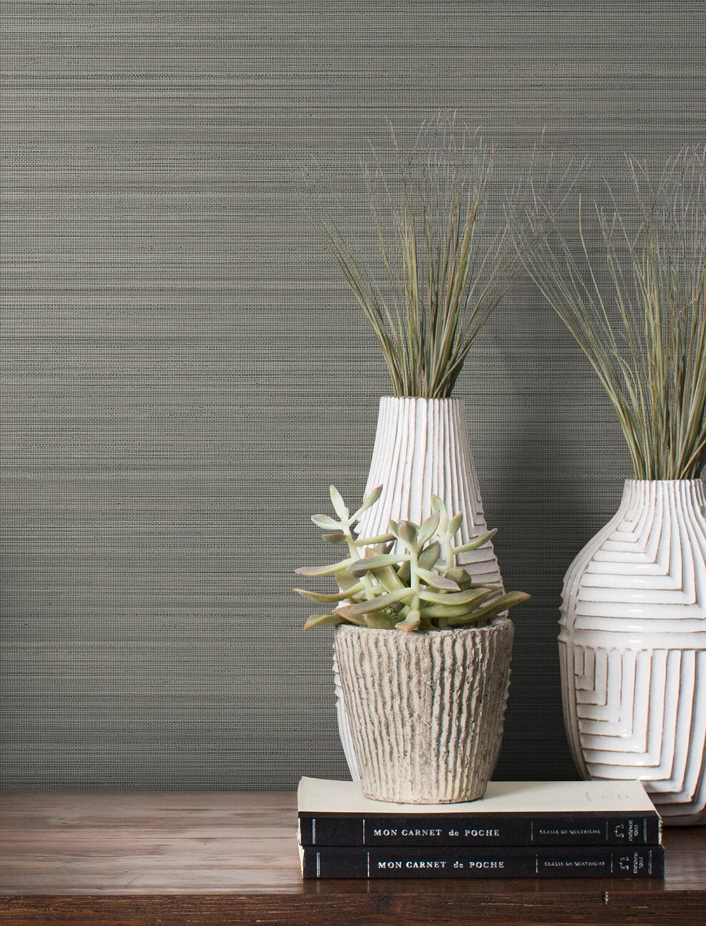 York Wallcoverings Loomed Ash Wallpaper - SKU MJ4886N