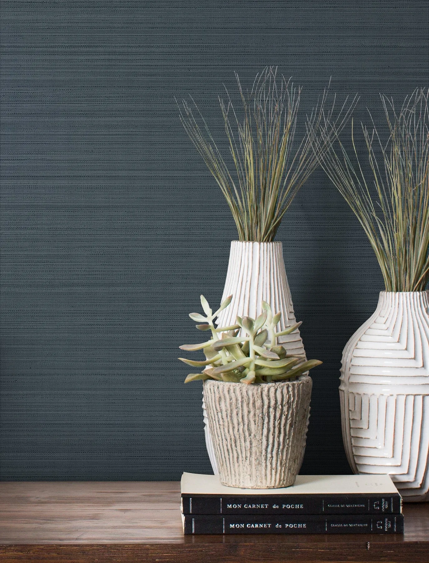 York Wallcoverings Loomed Indigo Wallpaper - SKU MJ4882N