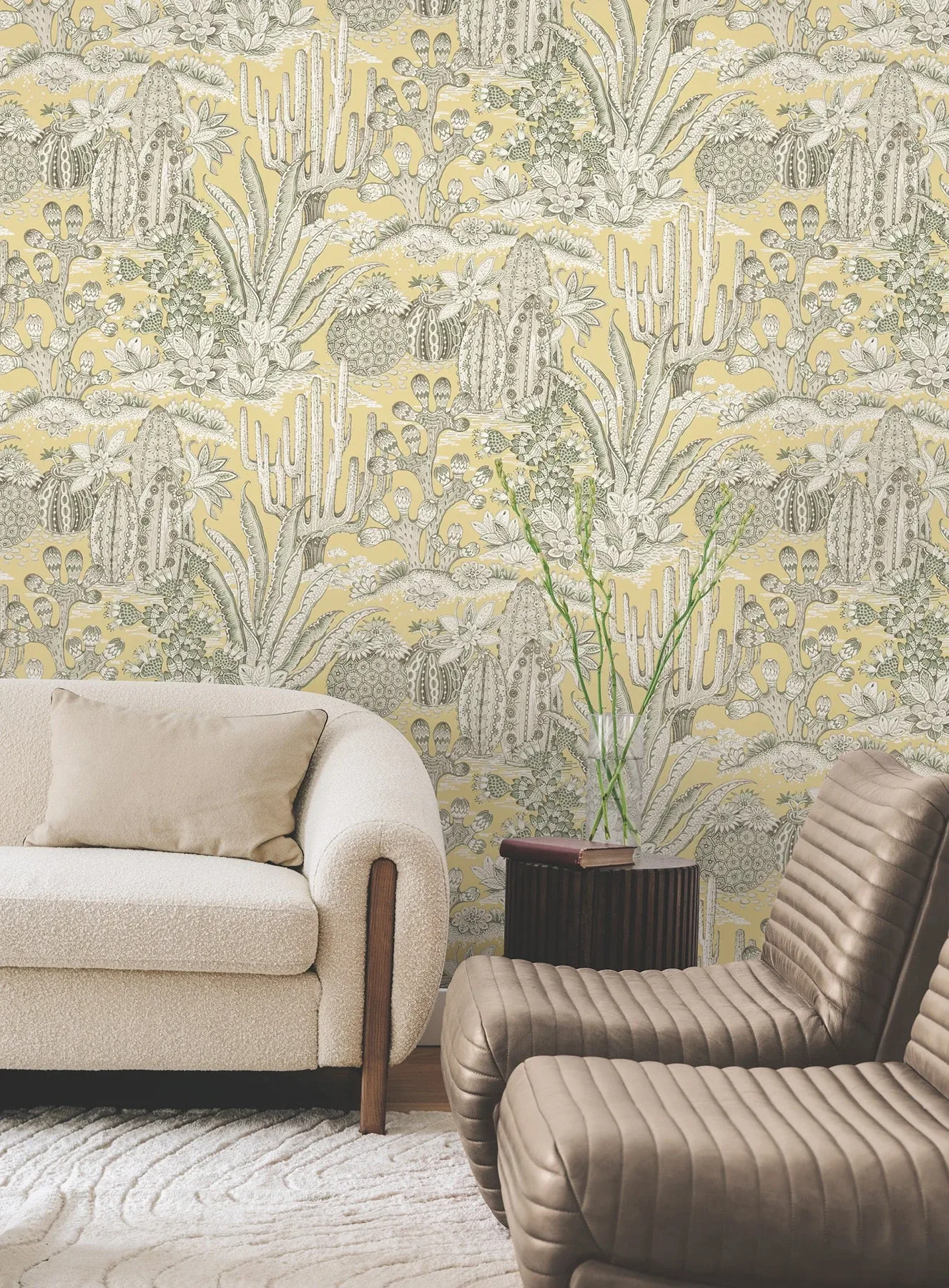 York Wallcoverings Lotus Land Cacti Sunshine Wallpaper - SKU MT5635