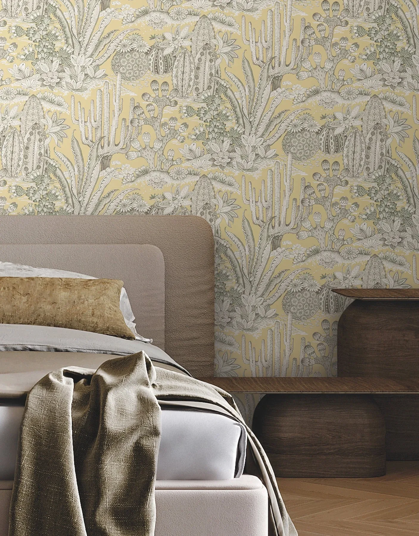 York Wallcoverings Lotus Land Cacti Sunshine Wallpaper - SKU MT5635
