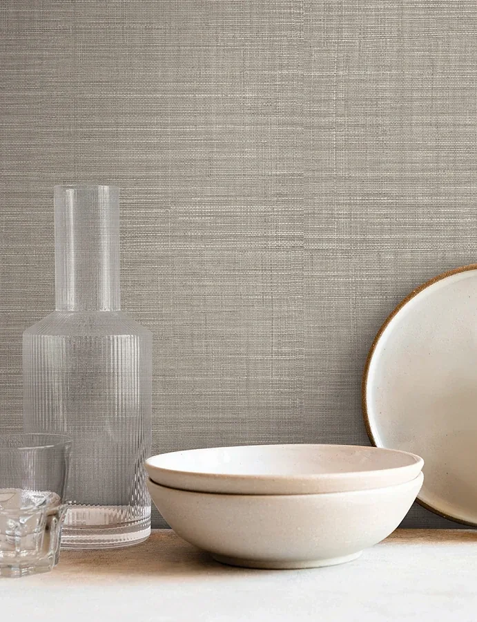 York Wallcoverings Lotus Silk Ecru Wallpaper | Wallpaper Twins York Wallcoverings Lotus Silk Ecru Wallpaper - SKU SI25871