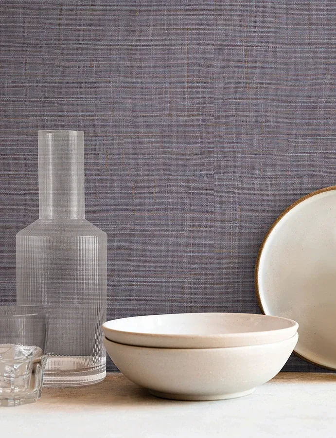 York Wallcoverings Lotus Silk Lilac Wallpaper - SKU SI25870
