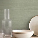 York Wallcoverings Lotus Silk Sea Foam Wallpaper | Wallpaper Twins York Wallcoverings Lotus Silk Sea Foam Wallpaper - SKU SI25874