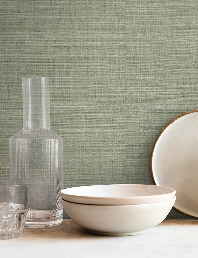 York Wallcoverings Lotus Silk Sea Foam Wallpaper | Wallpaper Twins York Wallcoverings Lotus Silk Sea Foam Wallpaper - SKU SI25874