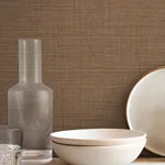York Wallcoverings Lotus Silk Terra Cotta Wallpaper - SKU SI25877