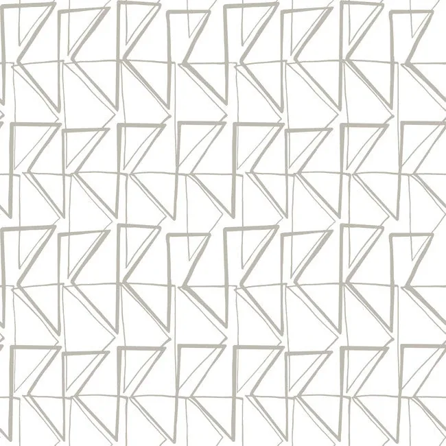York Wallcoverings Love Triangles Gold Metallic Peel & Stick Wallpaper - SKU PSW1253RL