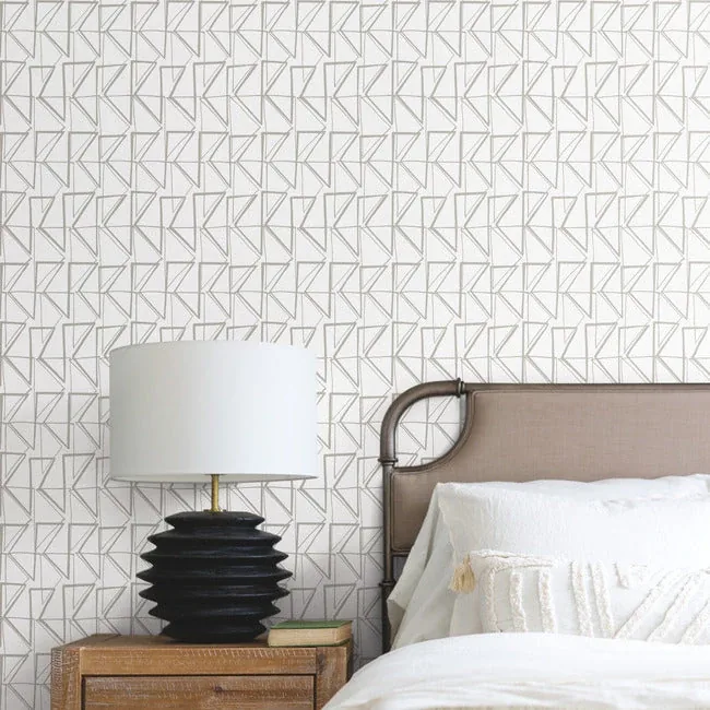 York Wallcoverings Love Triangles Gold Metallic Peel & Stick Wallpaper - SKU PSW1253RL
