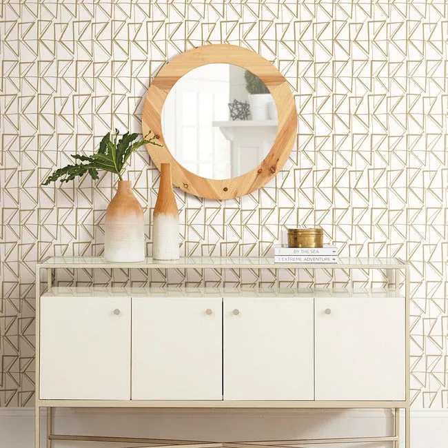 York Wallcoverings Love Triangles Gold Metallic Peel & Stick Wallpaper | Wallpaper Twins York Wallcoverings Love Triangles Gold Metallic Peel & Stick Wallpaper - SKU PSW1255RL