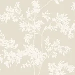 York Wallcoverings Lunaria Silhouette Light Taupe & White Wallpaper - SKU BL1805