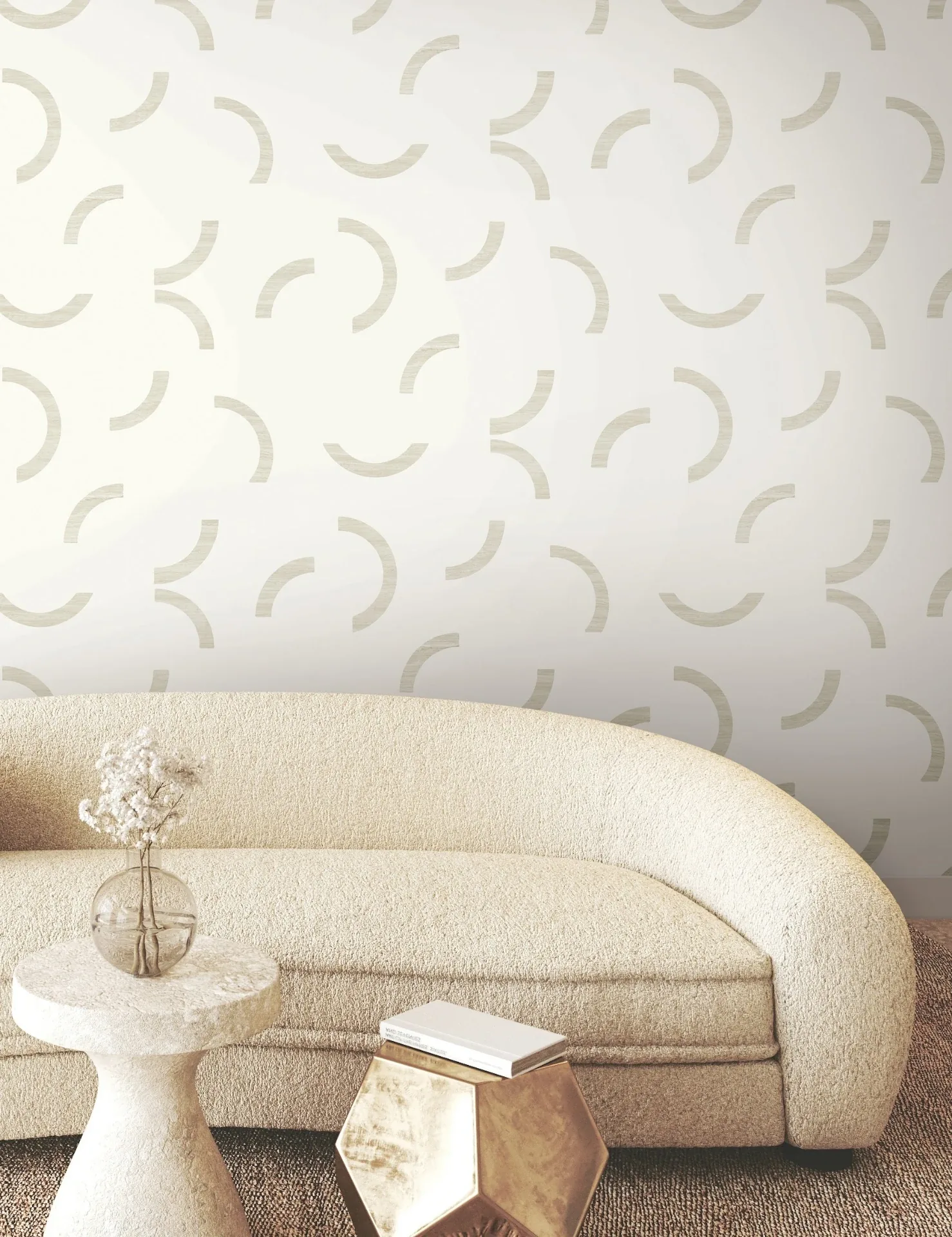 York Wallcoverings Lunula Ivory Wallpaper | Wallpaper Twins York Wallcoverings Lunula Ivory Wallpaper - SKU FM1025
