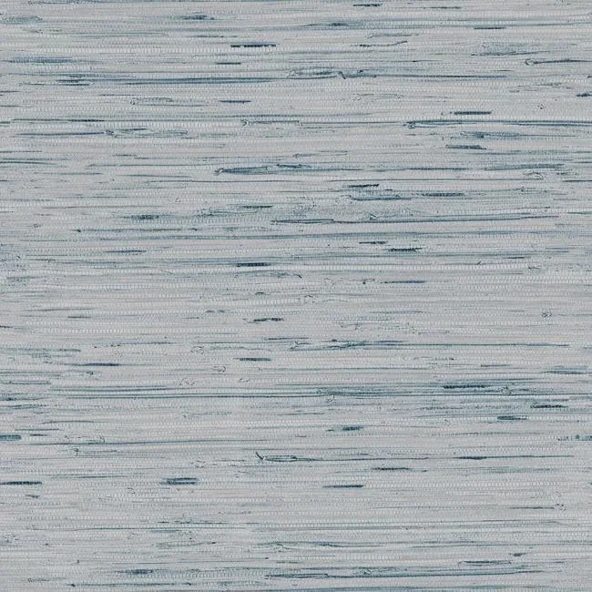 York Wallcoverings Lustrous Grasscloth Blue & Gold Wallpaper - SKU Y6201603